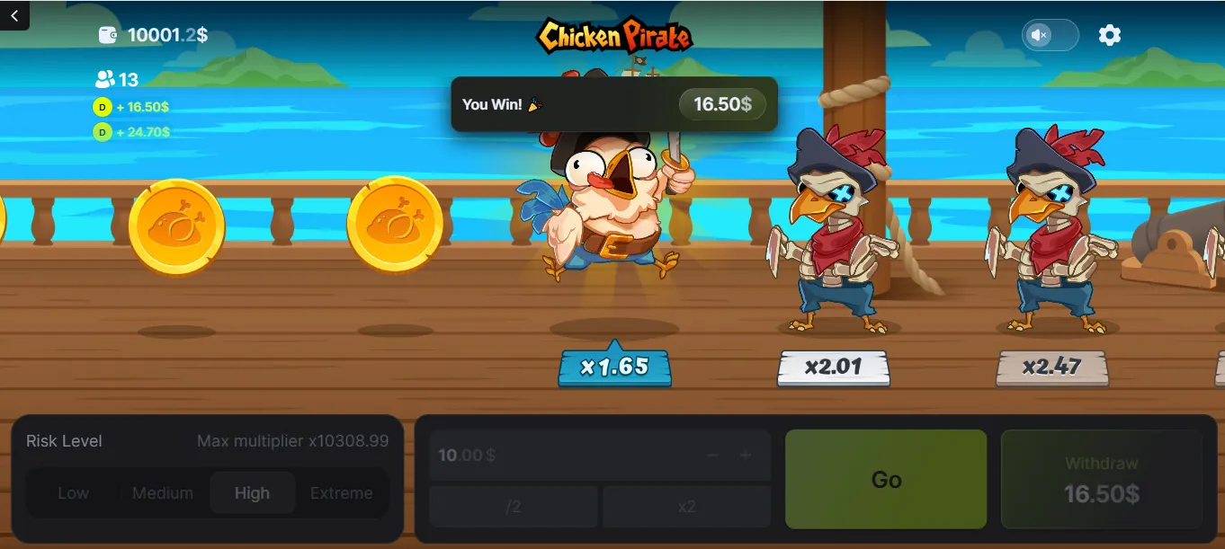 chicken pirate game